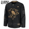 Dresovi Pittsburgh Penguins 2024-25 Fanatics Military Appreciation Practice Custom Crno - Dječji